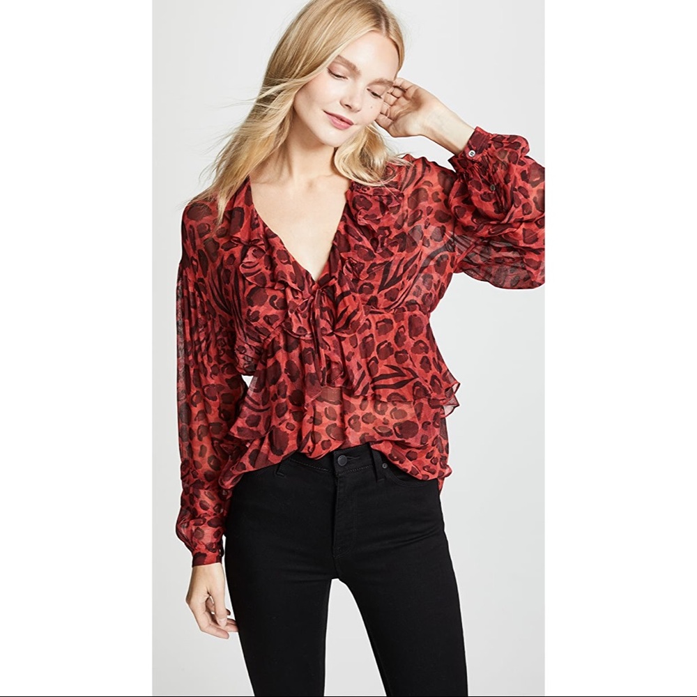 IRO Paris Realize Animal Print Blouse